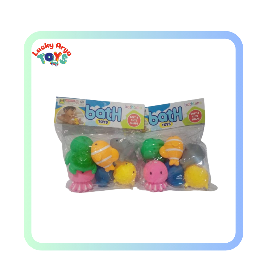 MAINAN BINATANG KARET BUNYI SET 5PCS