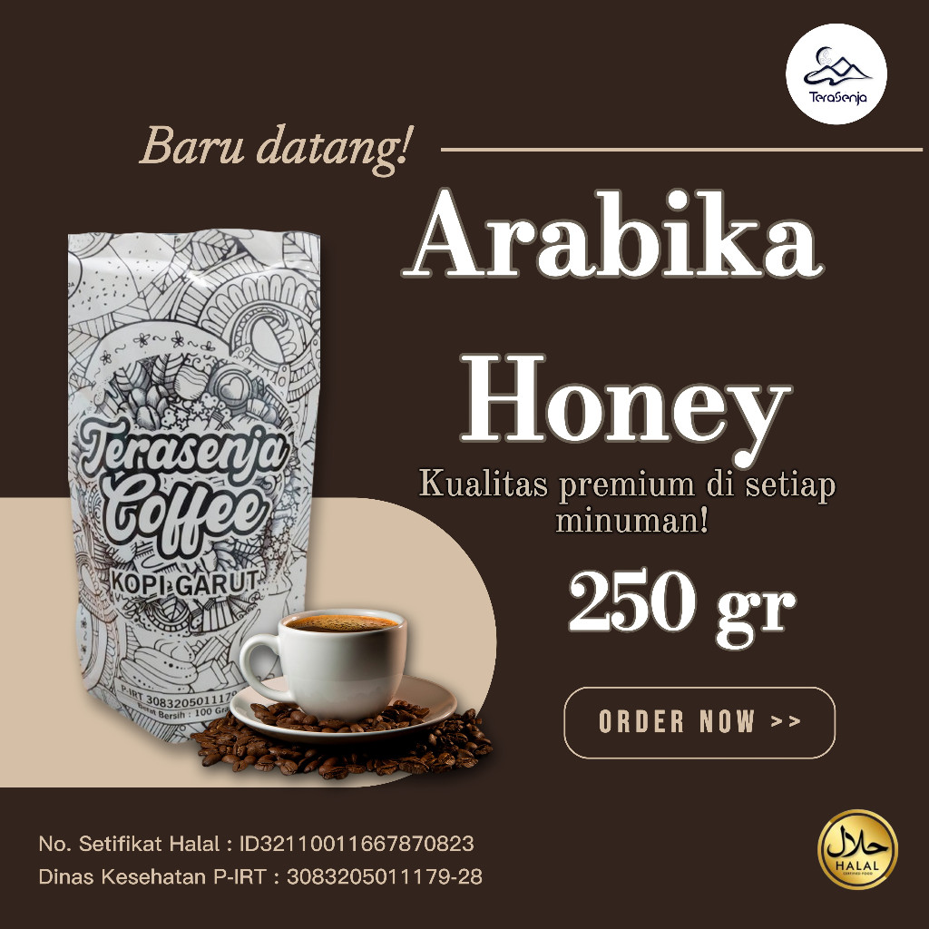 

Biji Kopi Bubuk Grade 1 Arabika Honey 250 gram - Terasenja