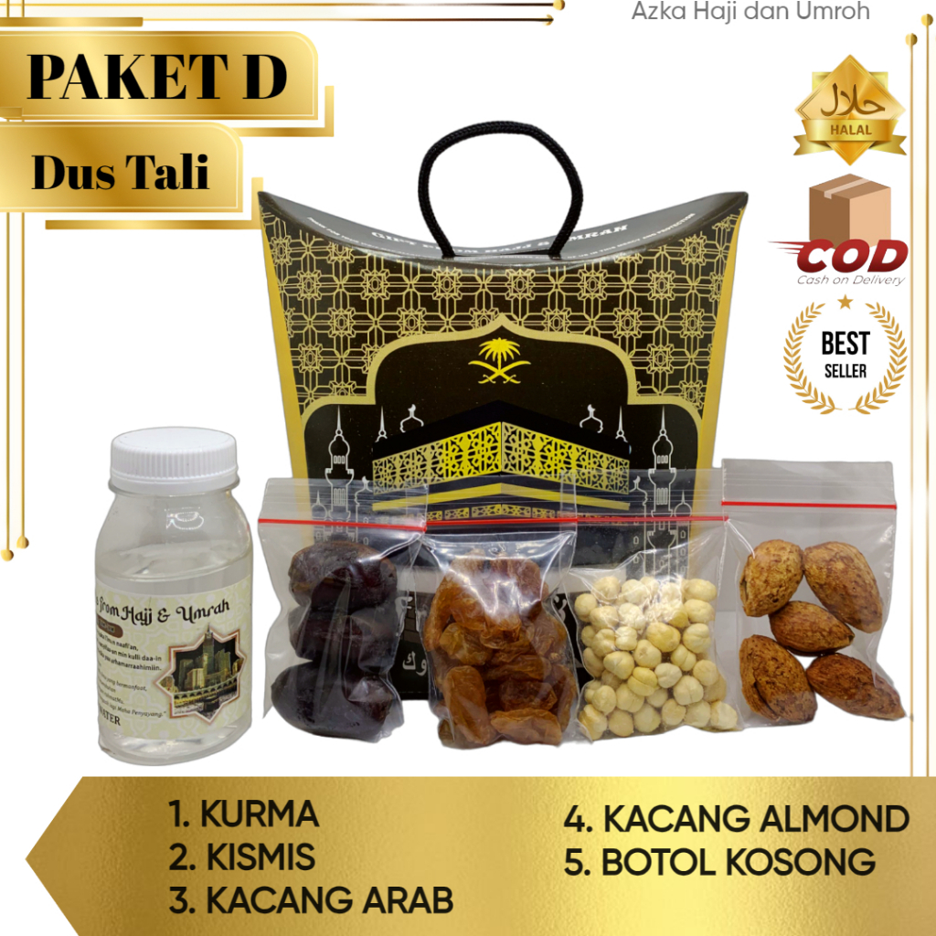 

PAKET D OLEH OLEH HAJI DAN UMROH DUS TALI / DUS KOTAK TANPA AIR ZAM-ZAM