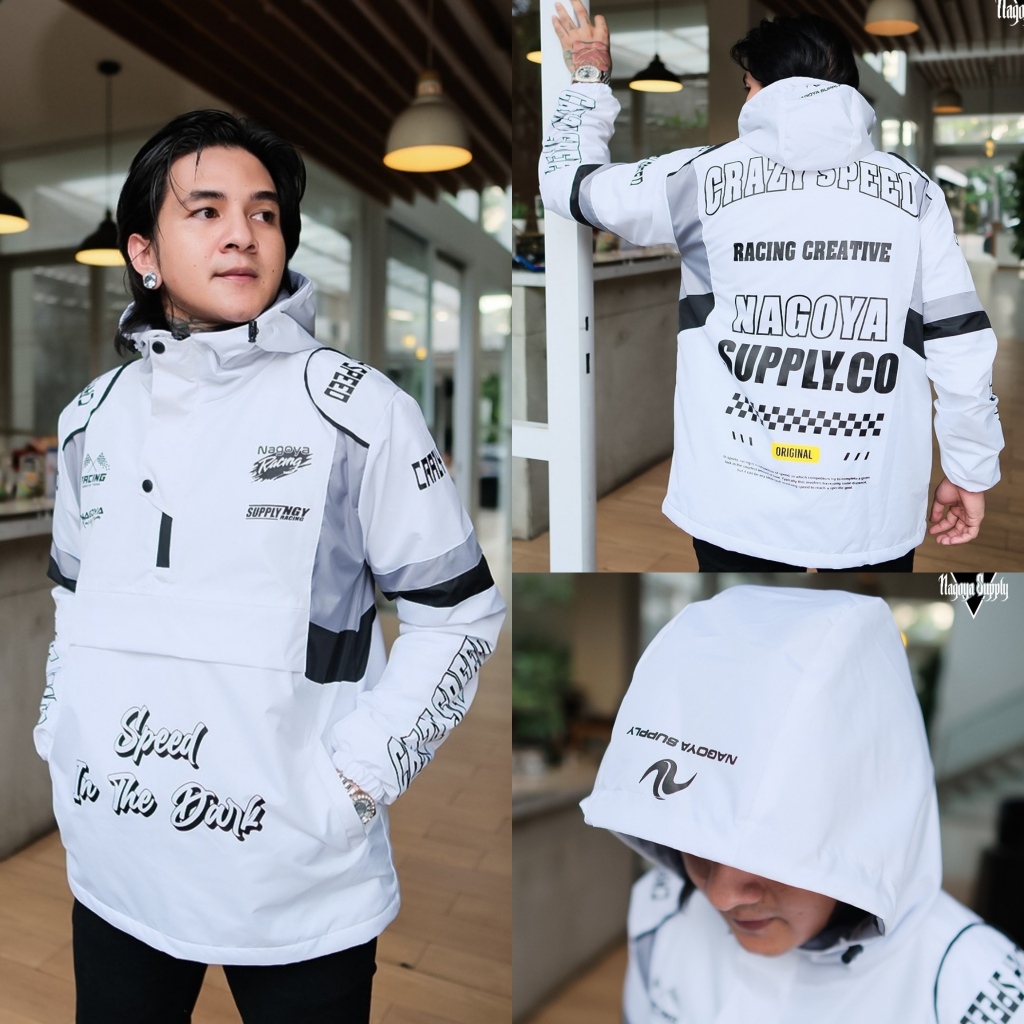 Jaket Cagoule Pria Waterproof Anti air - Jaket Nascar Racing Pria Wanita Taslan - Jacket Kasual Pria