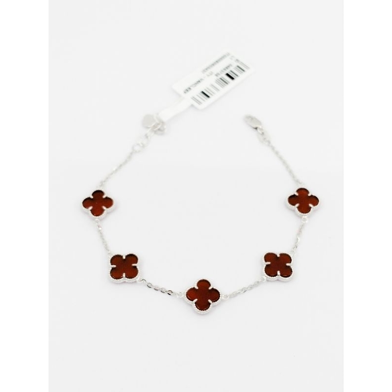 gelang clover merah full 17k