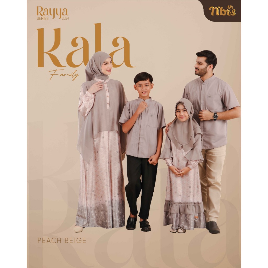 NIBRAS SARMBIT 2024 TERBARU RAYYA SERIES KALA PEACH BEIGE BY NBRS FASHION // SETELAN PAKAIAN SERAGAM