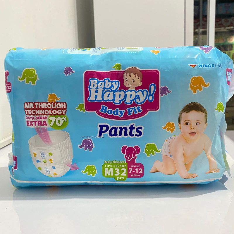 Baby Happy Pants M32 / Pampers Popok Baby Happy ukuran M isi 32