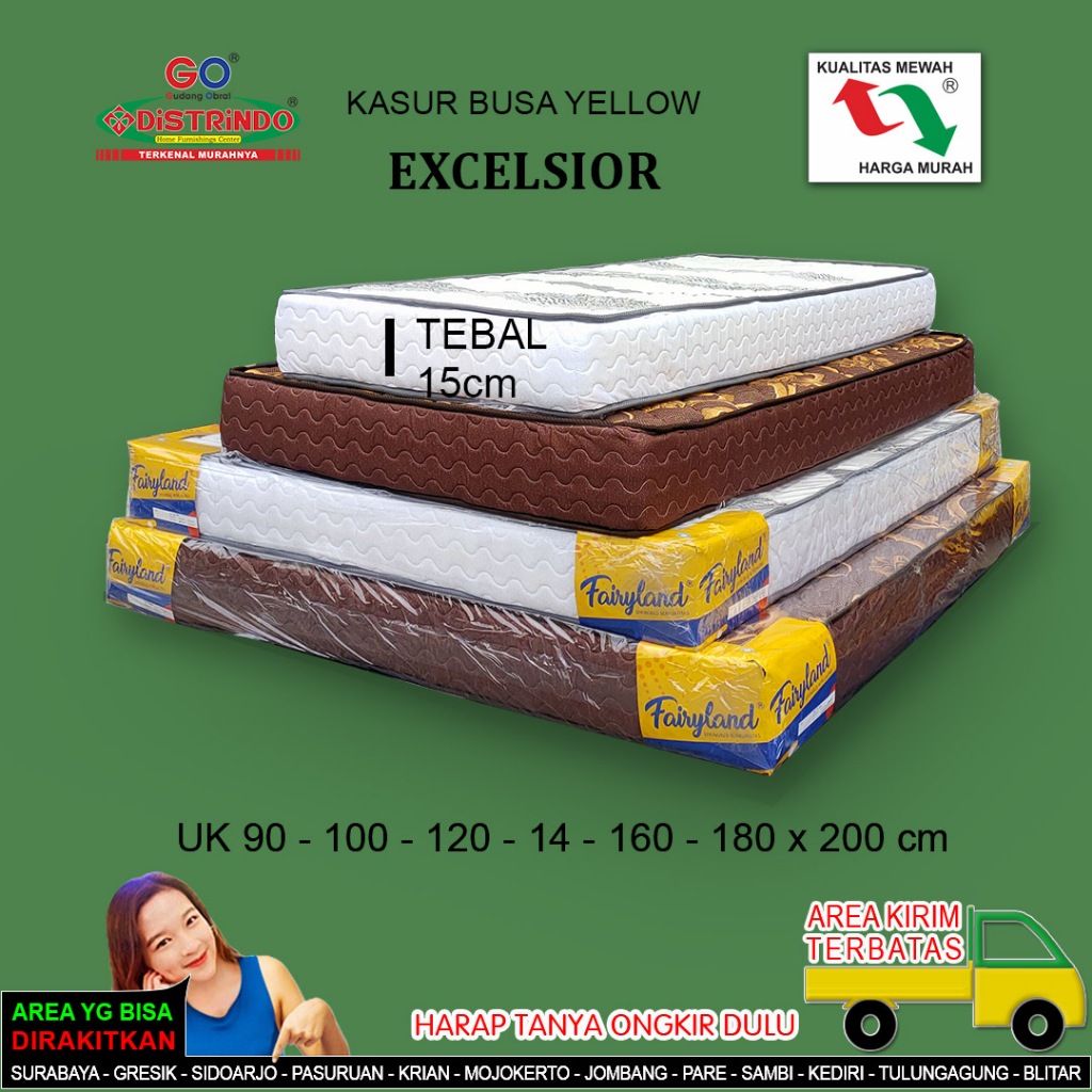 Distrindo Kasur Busa Termurah Garnsi Resmi / Kasur Spon / Foam Matras / Kasur Busa Yellow