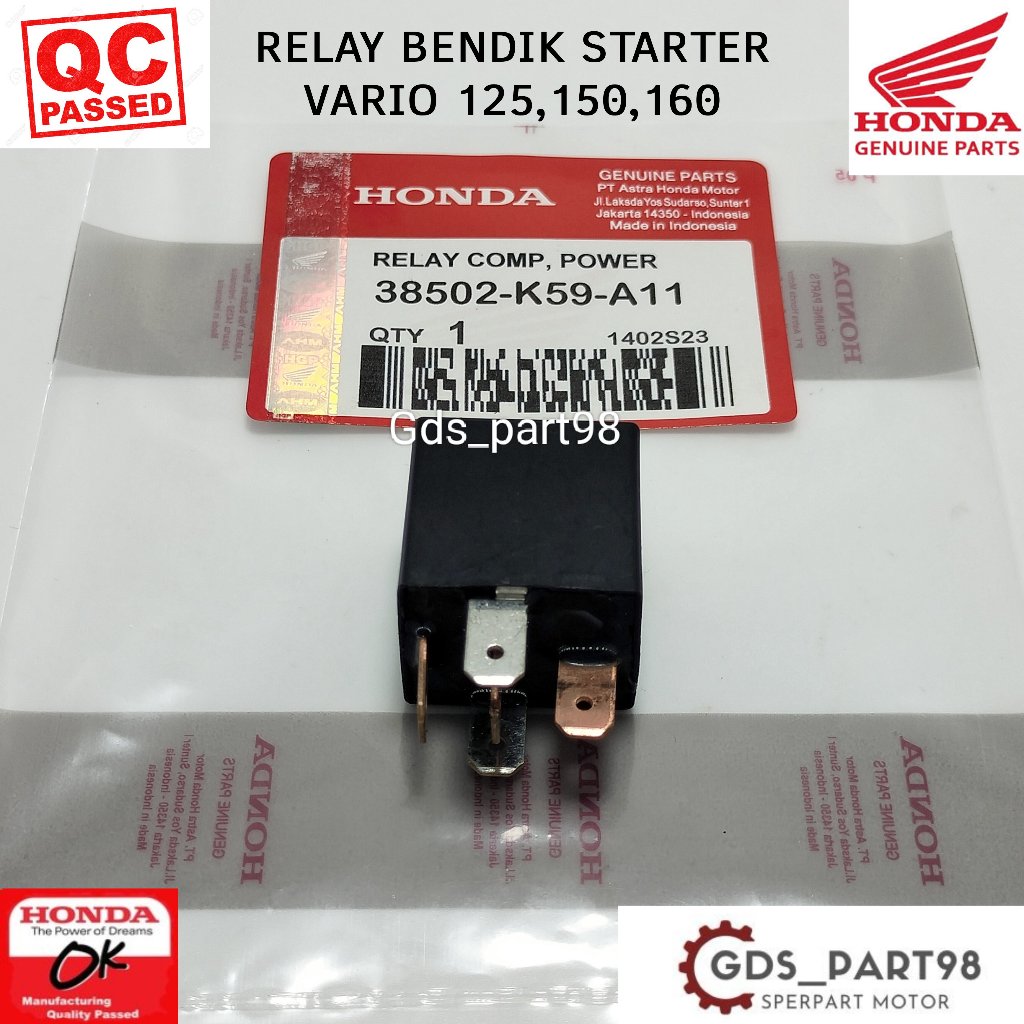 RELAY BENDIK STATER KAKI 5 VARIO 125,VARIO 150,VARIO 160 ORI HONDA