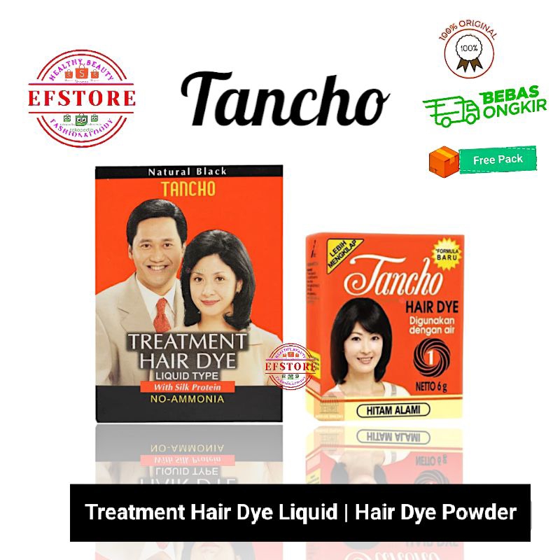 TANCHO Treatment Hair Dye Liquid | Hair Dye Powder Natural Black