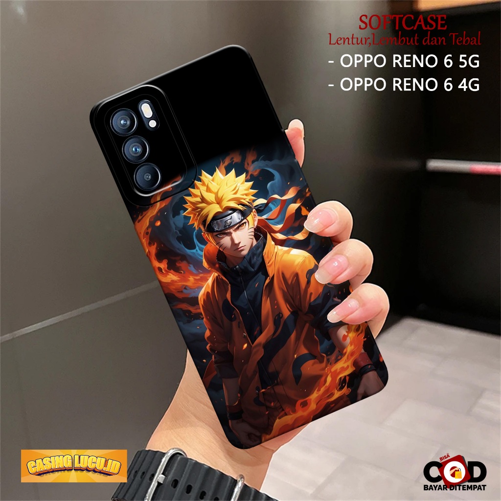 Case Hp OPPO RENO 6 5G / 6 4G - Fashion Case ANIME - Casing  OPPO RENO 6 5G / 6 4G - Softcase TPU Pr