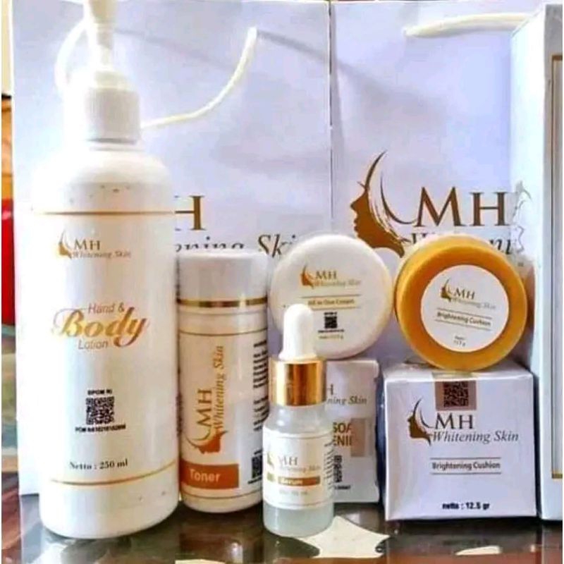 PAKET] MH Whitening Skin BPOM Cream Pemutih wajah ampuh cream flek membandel cream jerawat
