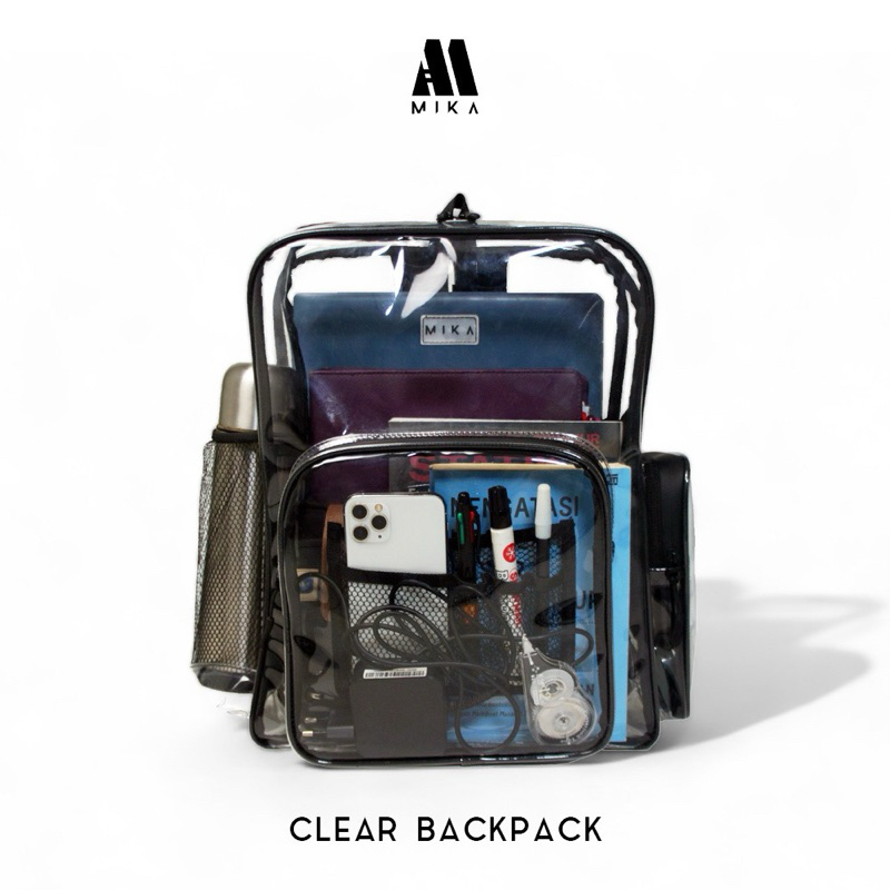 BACKPACK TRANSPARAN / TAS RANSEL BENING / TAS LAPTOP / TAS SERUT BESAR / TAS SEKOLAH