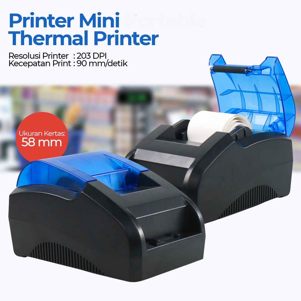 Printer MINI THERMAL PRINTER BLUETOOTH 58MM KASIR
