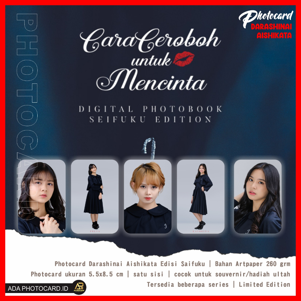 Photocard JKT48 Series Darashinai Aishikata edisi saifuku isi 50 Pcs | Bonus Stiker dan Inner Slevee