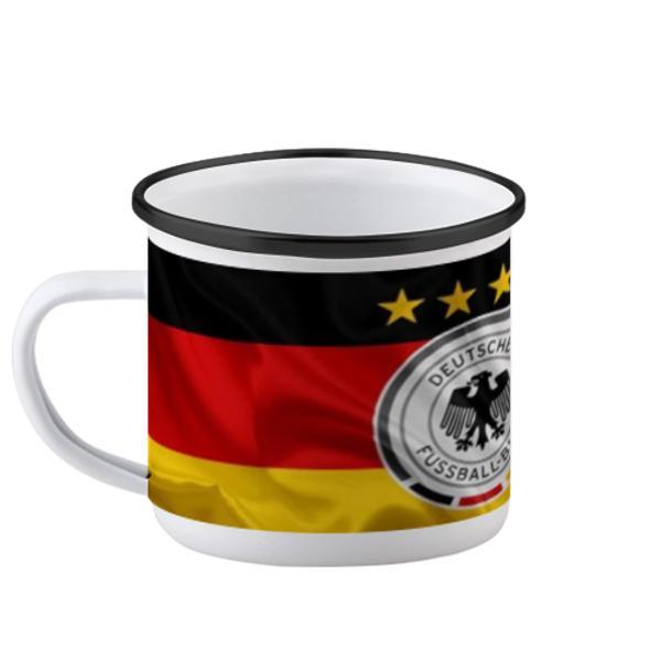 TOKO ERDUA Mug Enamel Premium Mug Bendera Timnas Jerman Mug Gelas Kado Souvenir Premium 250 ml