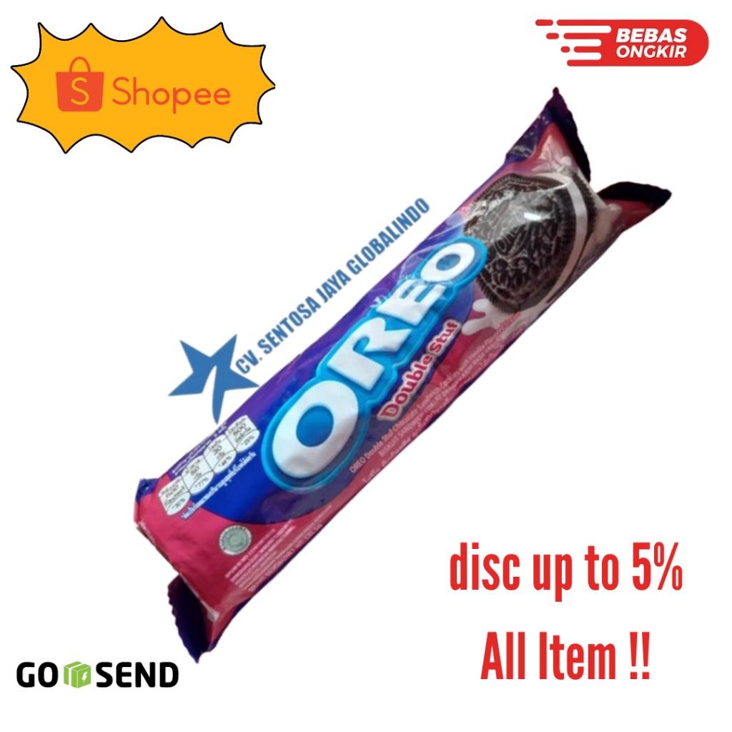 

Oreo Double Stuf 133 gr cemilan dengan krim vanilla tebal favorit keluarga