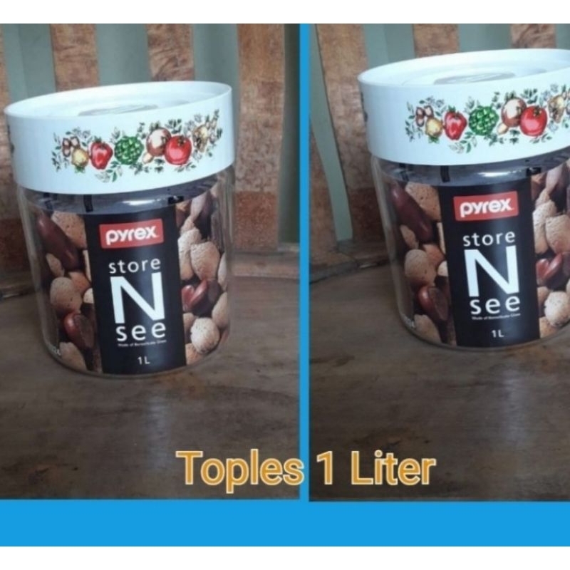 TOPLES PYREX 1L SET 2PCS
