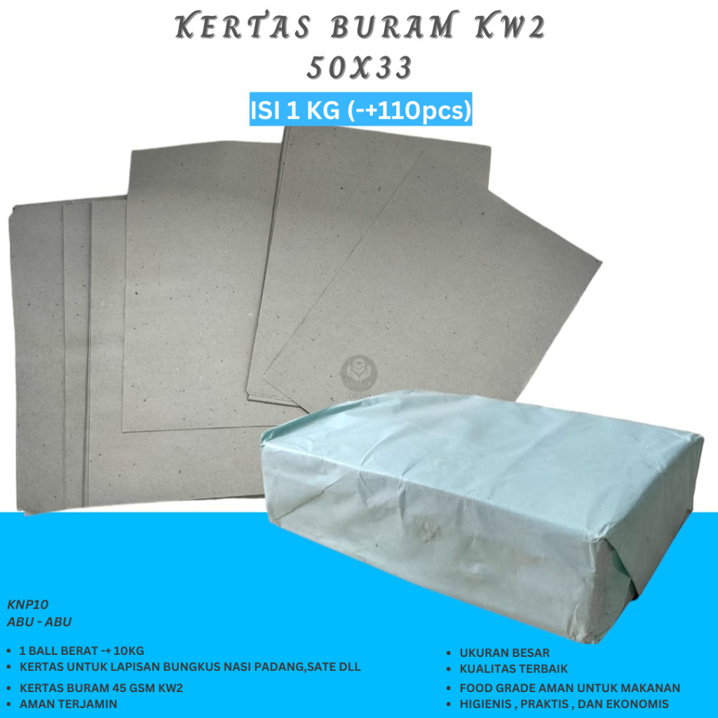 Kertas Nasi Minyak Ukuran 33x50 KW2  (Isi 1 Kilo-KNP10)