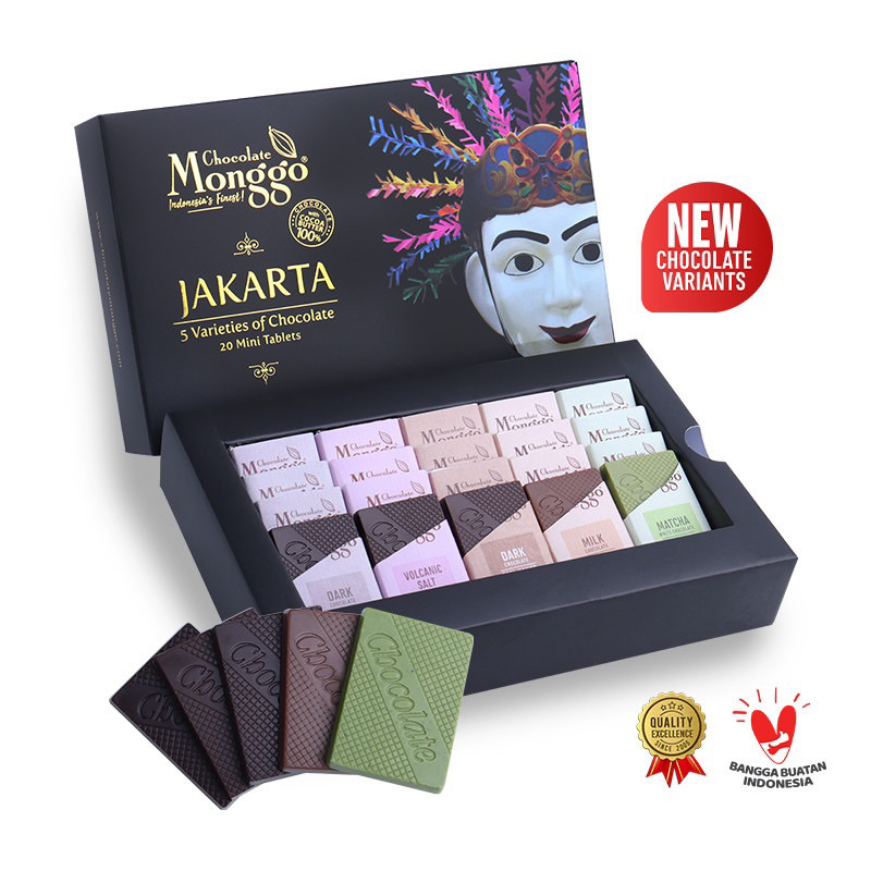 

Chocolate Monggo | Oleh Oleh Jakarta Cokelat Ondel Ondel 5x4 Flavors | Coklat Souvenir | Gift Hadiah Kado