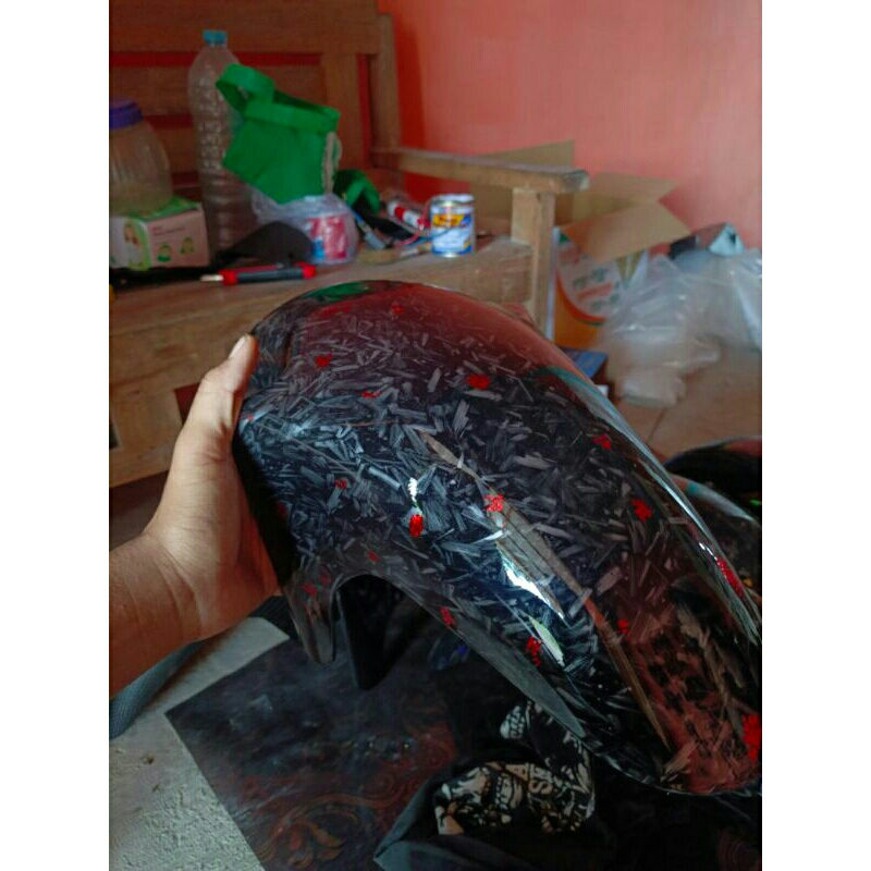 SLEBOR DEPAN DEPAN NINJA RR CARBON CELUP WARNA MOTIP FORGED