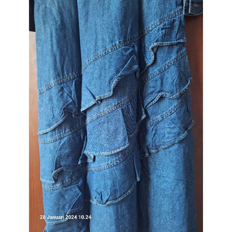 dress bugio denim anak