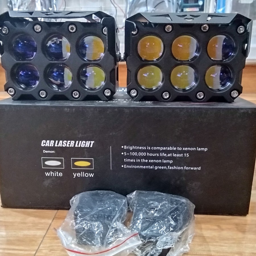 SQL 6 MATA AESLUX BL 70 LAMPU SOROT MINI LASER GUN BLUE LENS 70 W