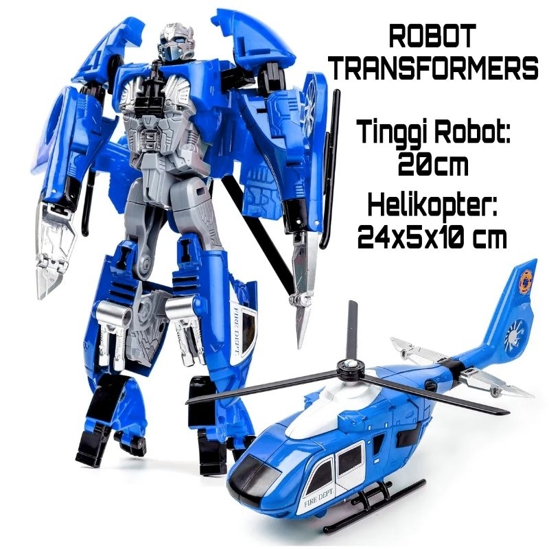 Mainan Robot Transformers Pesawat Helikopter Mobil Tank Robot-robotan Starscream CP-04