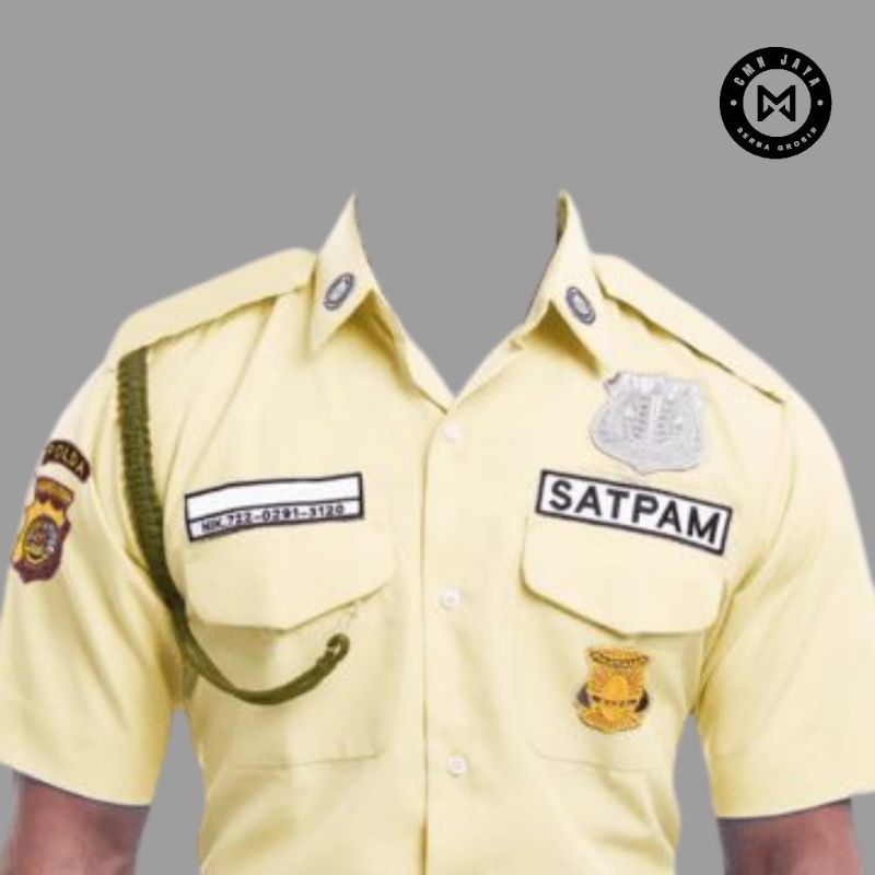 SERAGAM SATPAM CREAM PDL/PDH PENDEK/PANJANG