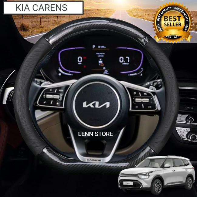 Cover Sarung Stir Carbon Mobil KIA CARENS 2023 2024 2025