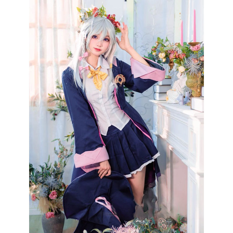 【Lolicos】Ready Elaina Cosplay Costume Wandering Witch The Journey Of Elaina Kostum Dress Fullset Maj