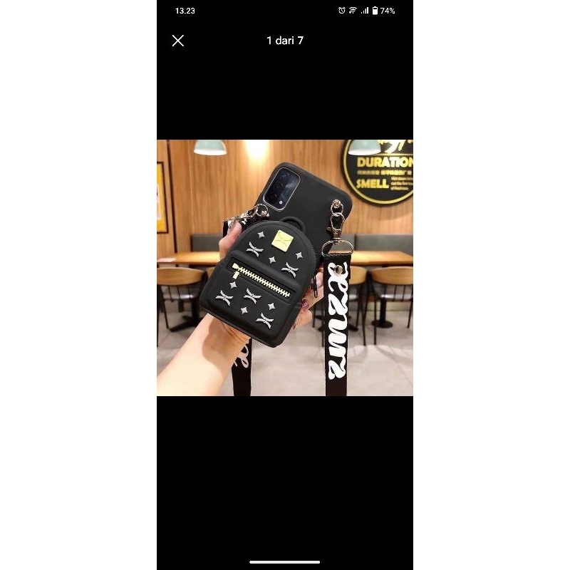 Soft case hp Oppo F1S karakter tas hitam