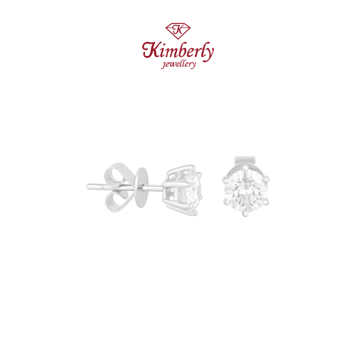 Anting Berlian Solitaire Sertifikat GIA KER1041842 -Kimberly Jewellery