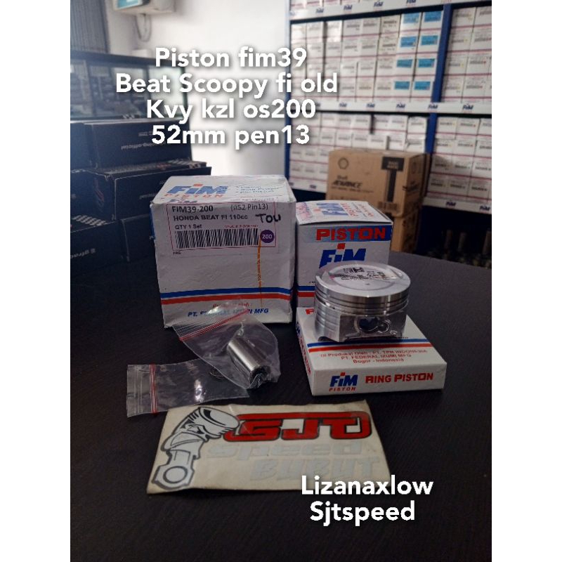 piston fim beat Scoopy karbu fi old os200 52 mm pen13 kzl kvy fim39