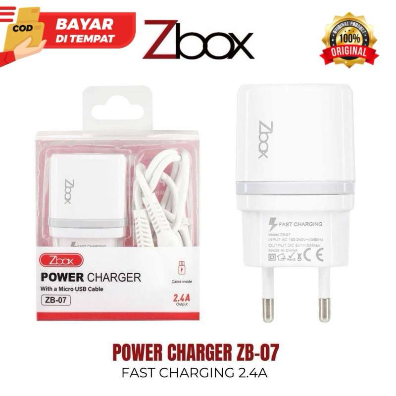 Original 100% CHARGER ZBOX ZB-07 | TRAVEL CHARGER | CHARGER MURAH | FAST CHARGER