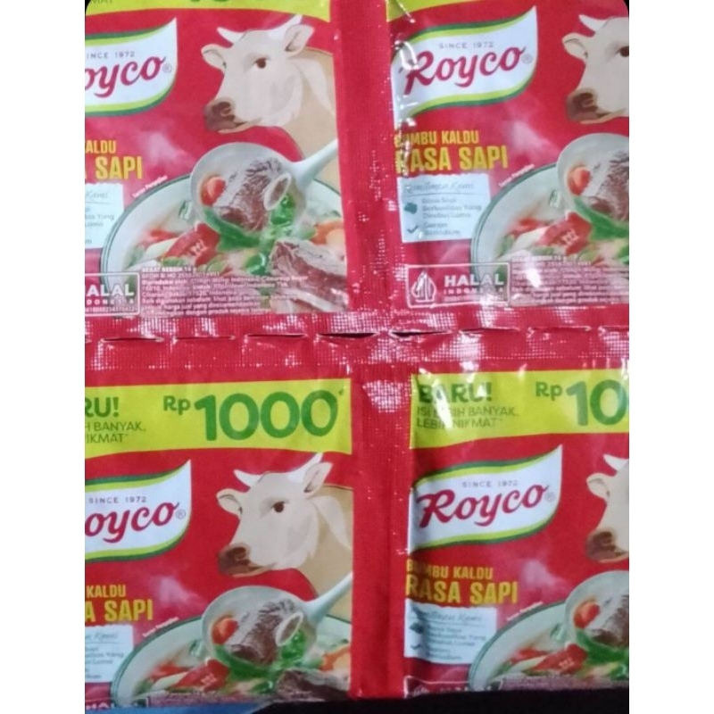 

Royco penyedap rasa ayam 16 g x 6 sachet Rp. 1000 an