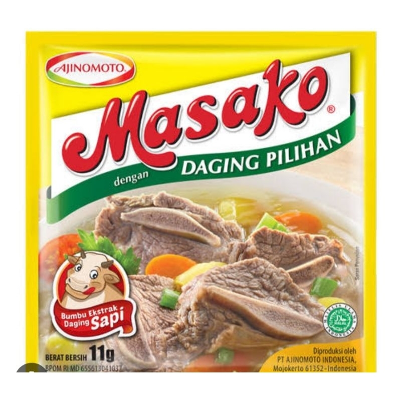 

Masako penyedap rasa sapi 9 gram x 12 sachet