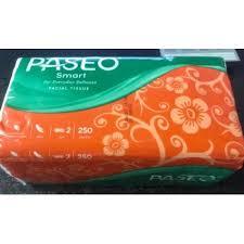 Tissue Paseo 250 sheet 2ply facial tissue