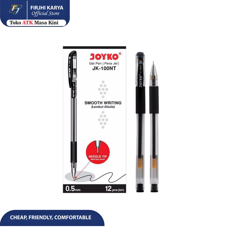 

Pulpen Jel Hitam - Joyko Gel Pen JK 100 NT 0.5 mm