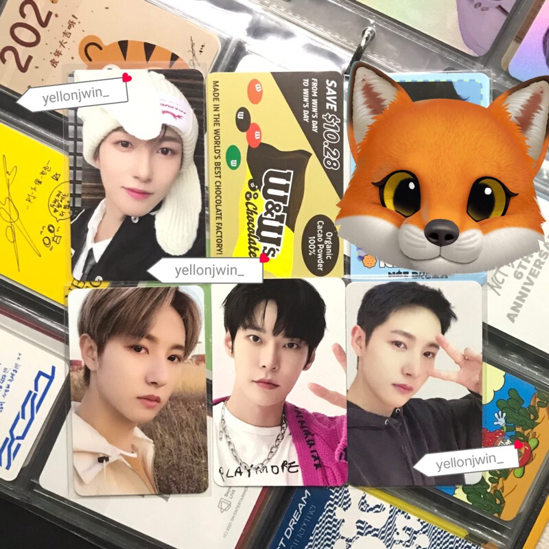 On hold Renjun photocard Nct Ccomaz green Bunny, Renjun binder universe nct, Pob yzy universeround ,