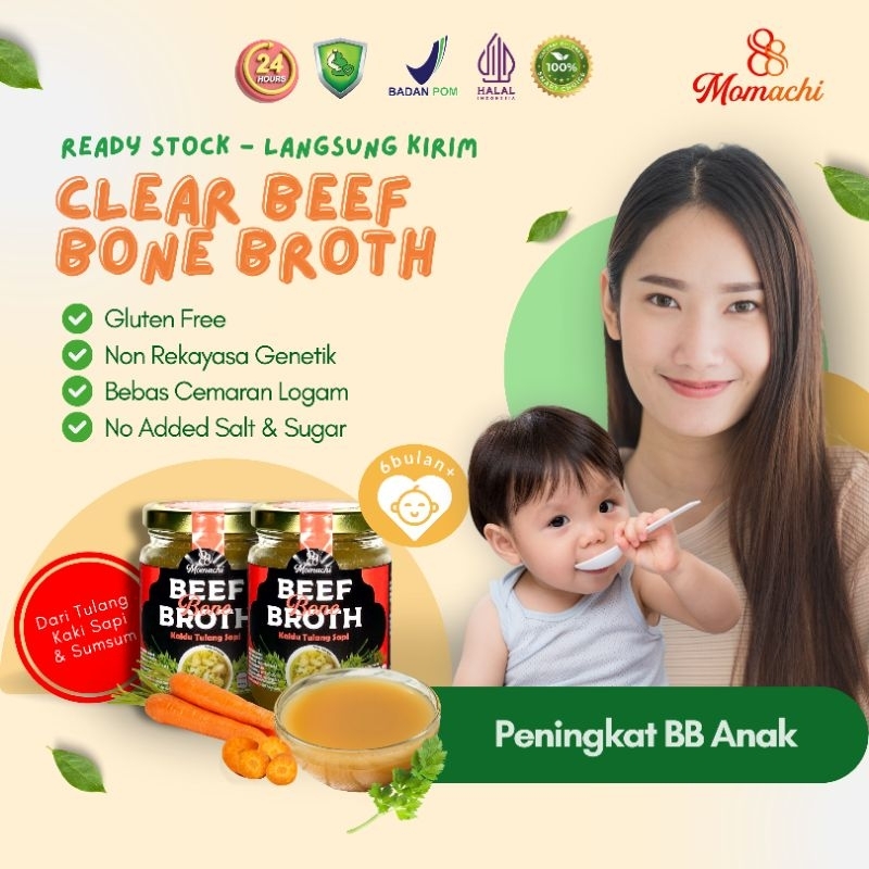 

Clear Beef Bone Broth - Kaldu Tulang Sapi MPASI 6+ BB Booster Tanpa Perasa