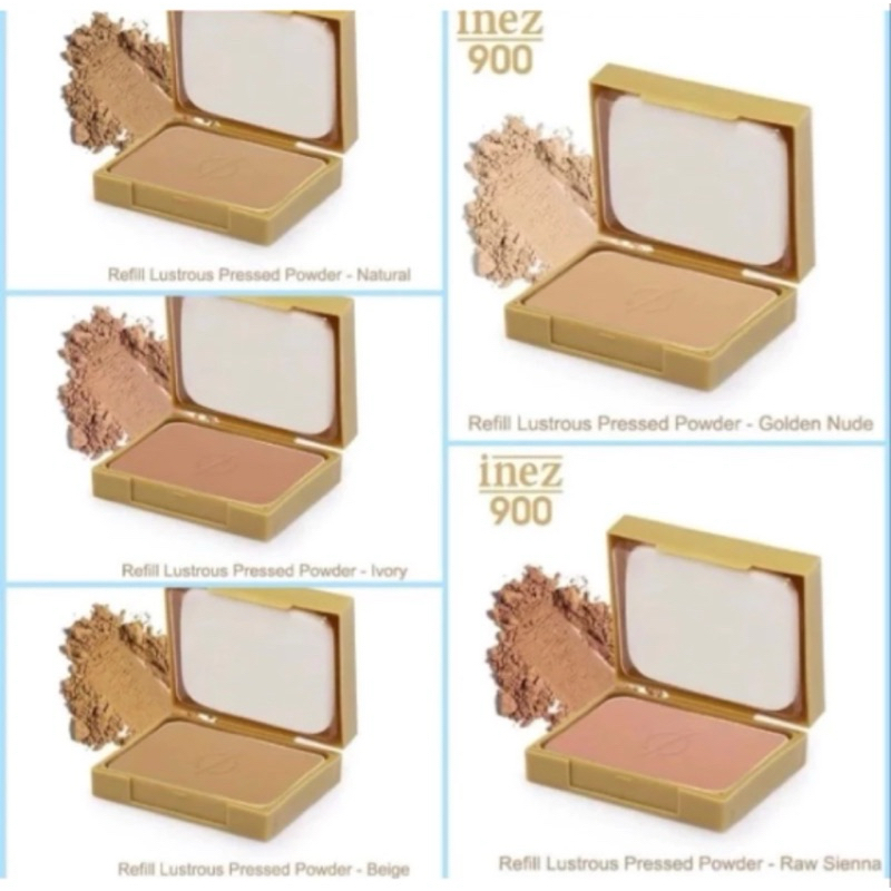 Refil lustrous pressed powder Inez 900 gold refill