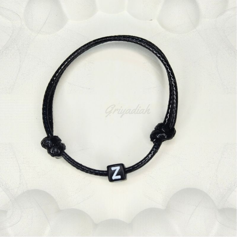 GELANG COUPLE/ GELANG INISIAL/ GELANG PERSAHABATAN/ GELANG HITAM/ GELANG HITAM INISIAL/ GELANG HITAM