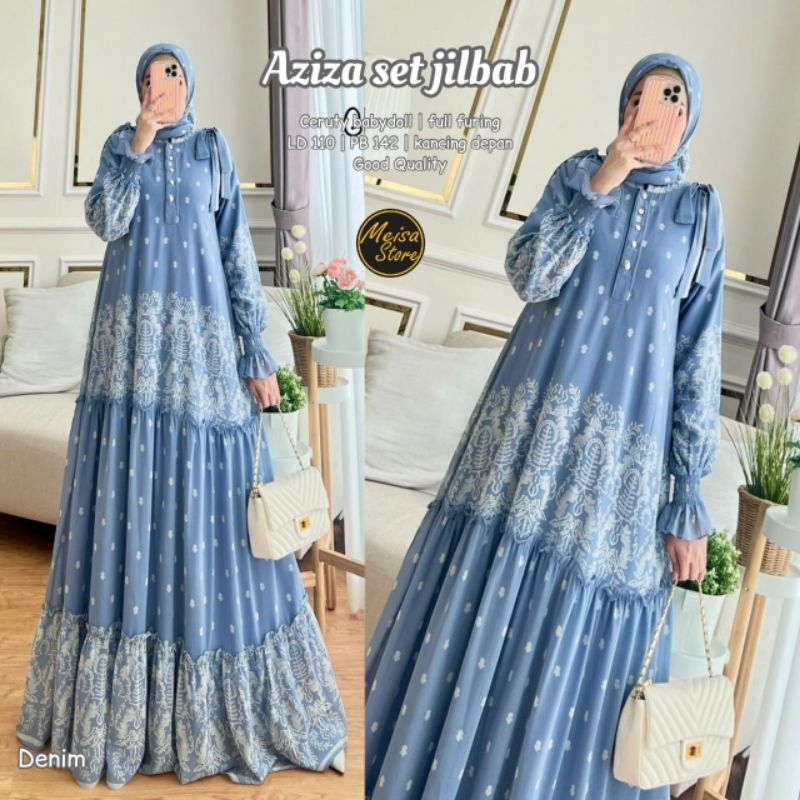 MAXI DRESS AZIZAH • DRESS ZAHIRA SET JILBAB BY MEISA