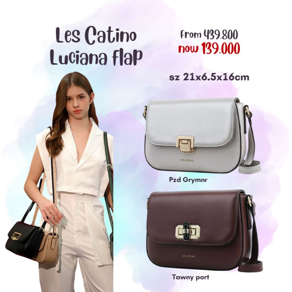 Tas selempang wanita Les Catino Luciana Flap ORI NEW