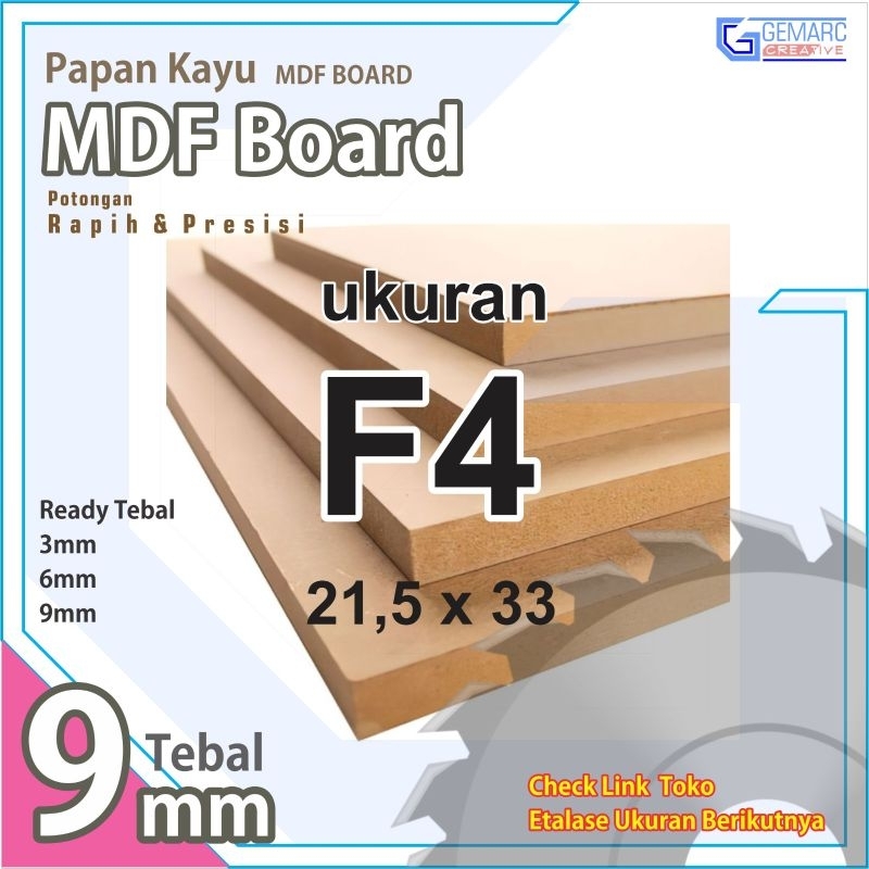 Mdf F4 - Mdf 9mm Ukuran F4