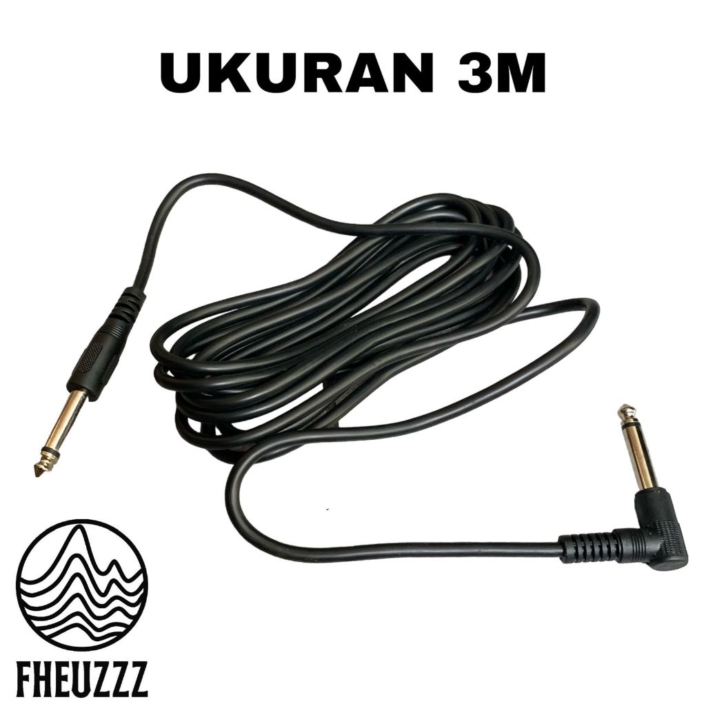 Kabel Jack Jak Gitar Guitar Bass Bas Akustik Elektrik Ukuran 3 Meter Dan 5 Meter