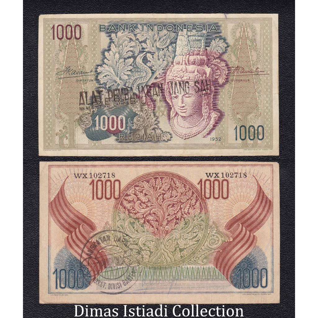 Uang Kuno 1000 Rupiah 1952 Seri Budaya