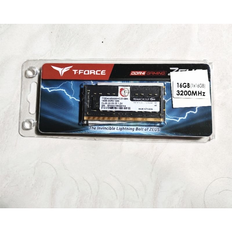 RAM LAPTOP Team group T-Force ZEUS DDR4 16Gb 3200 MHz