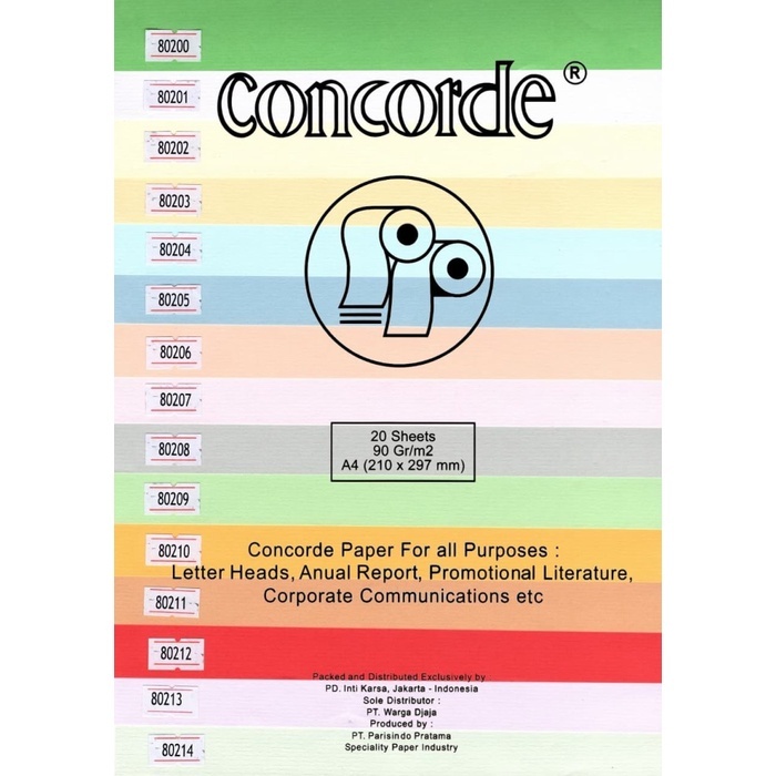 

Concorde kertas A4 90 100 220 gr 10 20 lembar / kertas sertifikat piagam