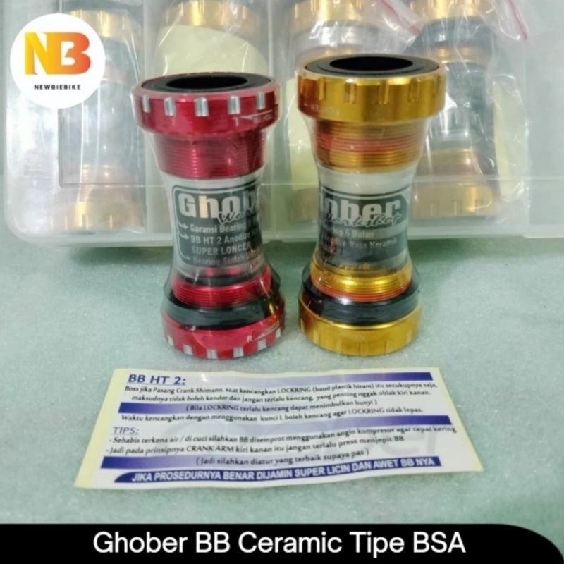 Bottom Bracket BB Ceramic Bearing tipe BSA untuk sepeda MTB Roadbike Gravel Federal