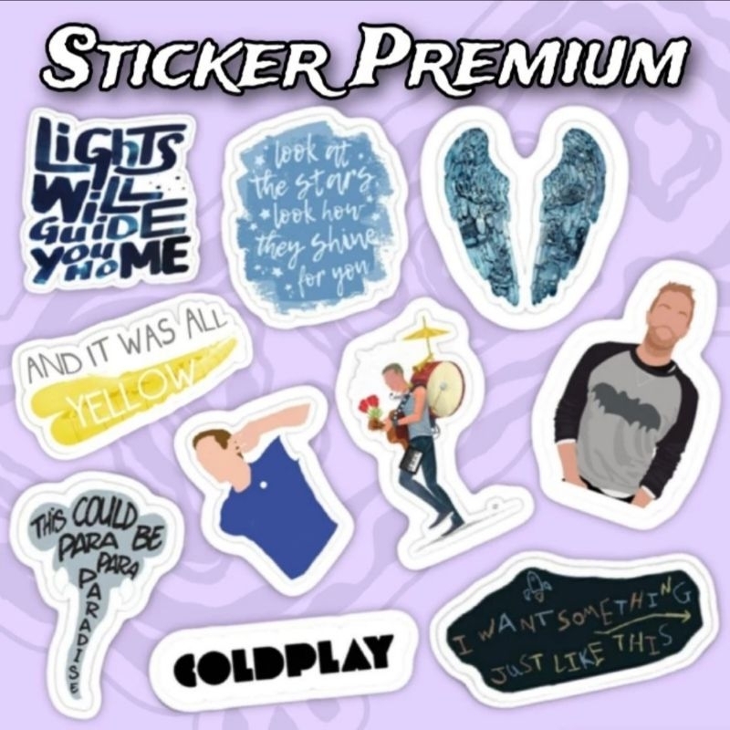 

Sticker coldplay Pack 10pcs Premium Waterproof