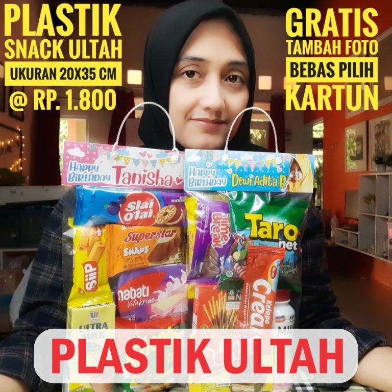 Kirim sekarang Plastik snak ulang tahun  tas ultah  plastik ultah  gie bag ultah  tas plastik ulang 