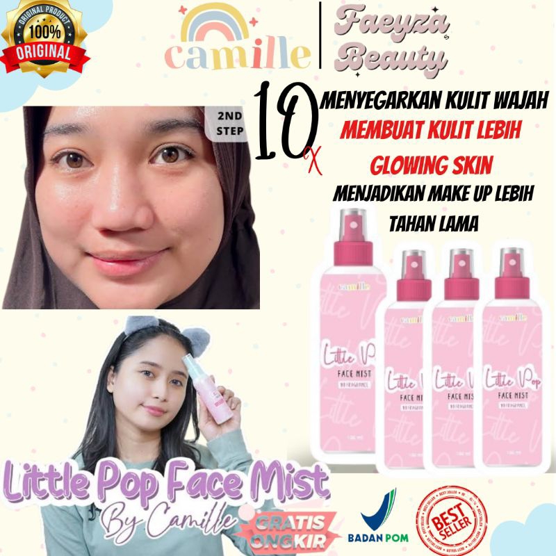 CAMILLE BEAUTY OFFICIAL STORE LITTLE POP FACEMIST, SPRAY WAJAH GLOWING, SKINCARE CAMILLE FACEMIST BY